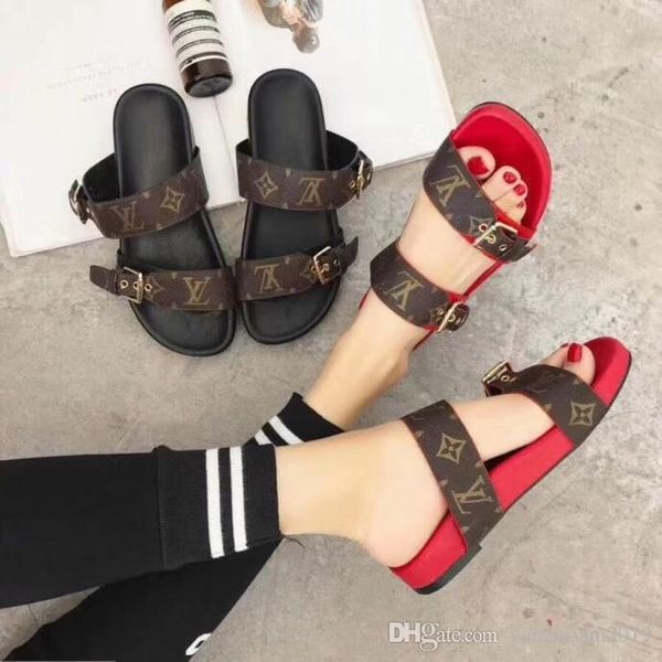 designer red brown sandal summer beach shoes classic womens popular leather style leather outsole flat canvas plain sandals shoes, Black
designer red brown sandal summer beach shoes classic womens popular leather style leather outsole flat canvas plain sandals shoes, Black