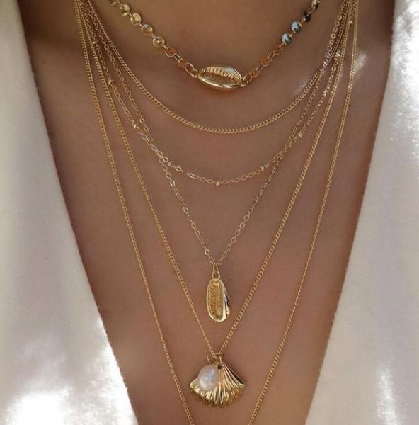 brling new 2020 fashion ins vintage chain pendant choker bohemian shell pearl scallop necklace for women girls gifts party, Golden;silver
brling new 2020 fashion ins vintage chain pendant choker bohemian shell pearl scallop necklace for women girls gifts party, Golden;silver
