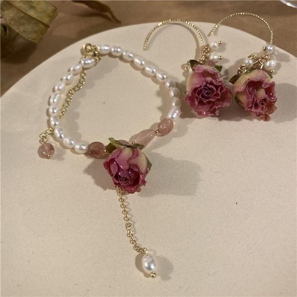 dangle & chandelier rose flower shape natural pearl inset crystal earring pendant bracelet fashionable camellia ear stud women simple jewelr, Silver
dangle & chandelier rose flower shape natural pearl inset crystal earring pendant bracelet fashionable camellia ear stud women simple jewelr, Silver