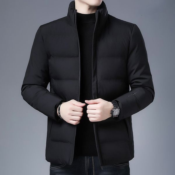 2020 winter new middle-aged men's down cotton padded jaet, Black 
2020 winter new middle-aged men's down cotton padded jaet, Black