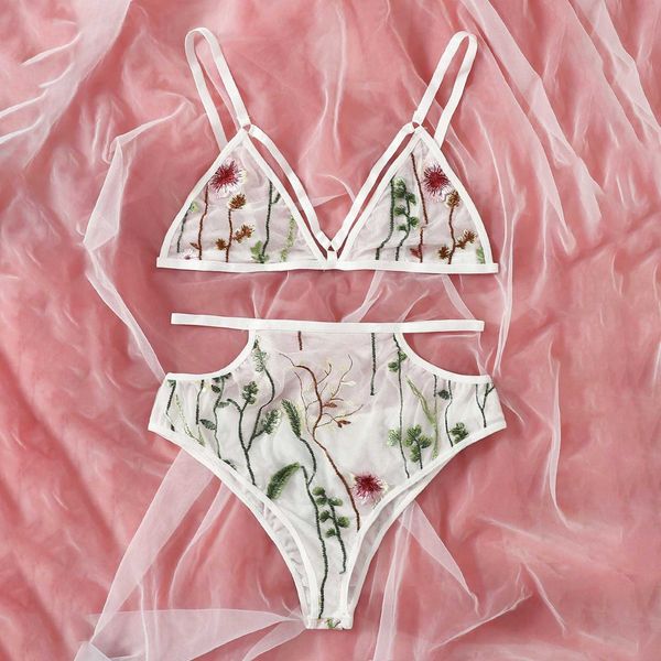 elegant fashion lingerie set floral embroidery gauze underwear ladies intimates and sleepwear, Black;white
elegant fashion lingerie set floral embroidery gauze underwear ladies intimates and sleepwear, Black;white