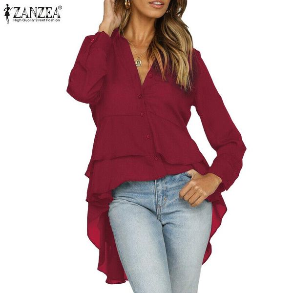 elegant ruffle shirts women's asymmetrical blouse zanzea 2021 casual long sleeve female button blusas oversized tunic 5xl, White
elegant ruffle shirts women's asymmetrical blouse zanzea 2021 casual long sleeve female button blusas oversized tunic 5xl, White