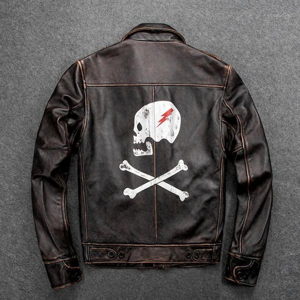 2020 sales.punk motor biker genuine leather jacket.skull printing cowhide coat.men vintage brown slim jackets1, Black
2020 sales.punk motor biker genuine leather jacket.skull printing cowhide coat.men vintage brown slim jackets1, Black