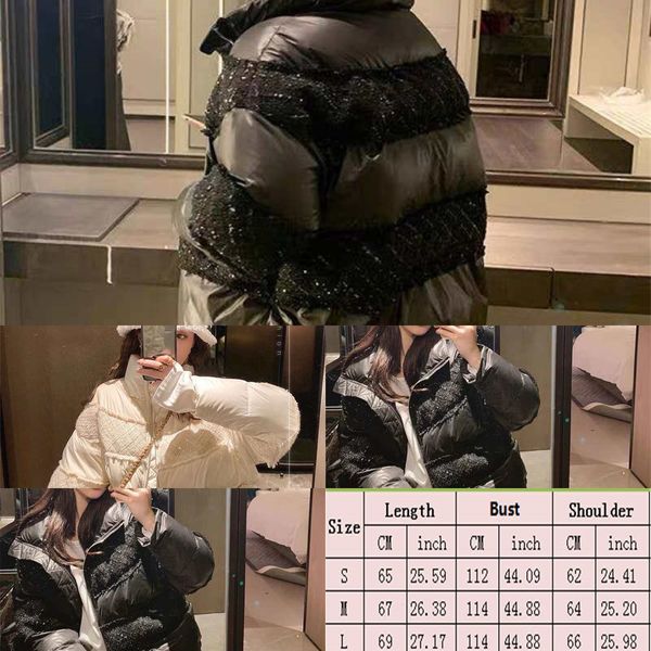 factory0ic2style coat 20fw parkas women winter jacket down sequins shiny jackets pocket outsize lady warm coats, Black
factory0ic2style coat 20fw parkas women winter jacket down sequins shiny jackets pocket outsize lady warm coats, Black