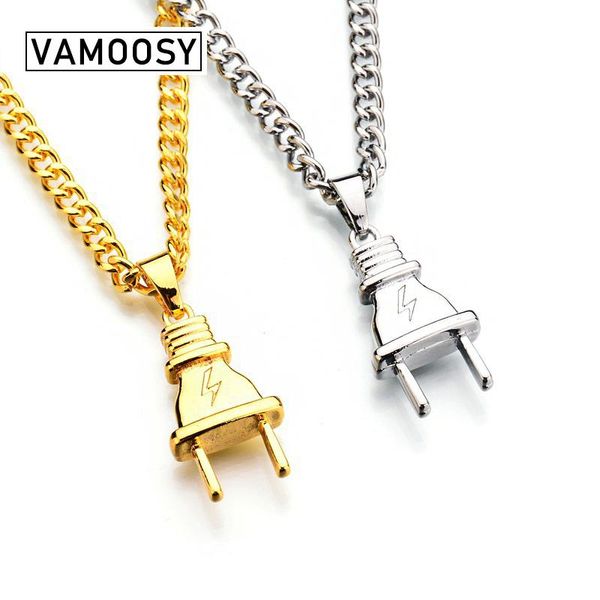 pendant necklaces vamoosy 2021 fashion gold silver color electrical plug shape pendants men women hip hop charm chain bling jewelry
pendant necklaces vamoosy 2021 fashion gold silver color electrical plug shape pendants men women hip hop charm chain bling jewelry