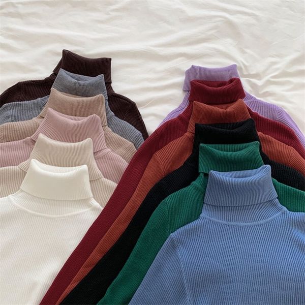 bonjean knitted jumper autumn winter turtleneck pullovers casual sweaters women shirt long sleeve tight sweater female 201224, White;black
bonjean knitted jumper autumn winter turtleneck pullovers casual sweaters women shirt long sleeve tight sweater female 201224, White;black