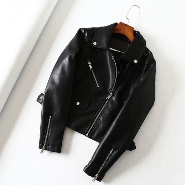 spring 2021 new for women in plutonium soft rivet female turndown collar black autumn leather jacket dcs3
spring 2021 new for women in plutonium soft rivet female turndown collar black autumn leather jacket dcs3