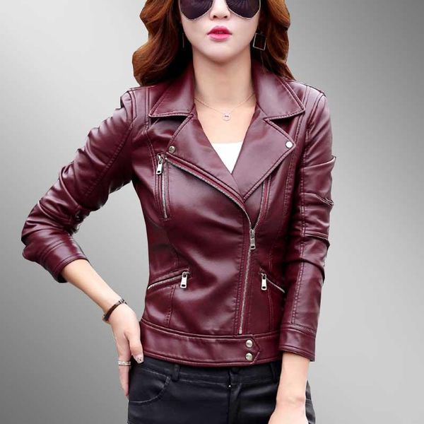 women's leather & faux chaqueta mujer autumn motorcycle plus size jacket 2021 women fashion style body wash skin black pu parka 793
women's leather & faux chaqueta mujer autumn motorcycle plus size jacket 2021 women fashion style body wash skin black pu parka 793