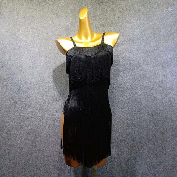 2020 new black sleeveless bare shoulder tassel latin dance dress dancing performance women dress ballroom samba tango w3251, Black;red
2020 new black sleeveless bare shoulder tassel latin dance dress dancing performance women dress ballroom samba tango w3251, Black;red