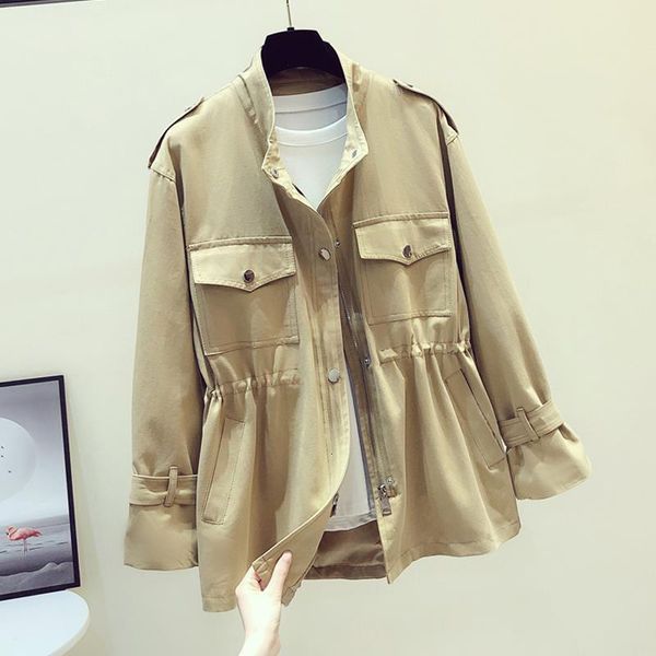 2020 spring autumn women jacket coat casual windbreaker female pocket zipper jackets harajuku loose khaki outerwear plus size, Black;brown
2020 spring autumn women jacket coat casual windbreaker female pocket zipper jackets harajuku loose khaki outerwear plus size, Black;brown