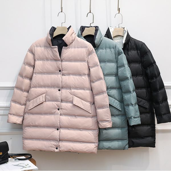 sedutmo winter oversize duck down jackets women double sided long coat autumn ultra light casual puffer jacket parkas ed1203 201103, Black
sedutmo winter oversize duck down jackets women double sided long coat autumn ultra light casual puffer jacket parkas ed1203 201103, Black