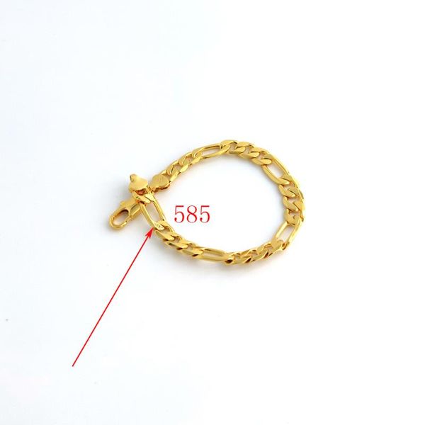 bangle solid stamp 585 hallmarked 18 k yellow fine gold gf figaro chain link bracelet 8mm italian 210mm men's or women's, Black
bangle solid stamp 585 hallmarked 18 k yellow fine gold gf figaro chain link bracelet 8mm italian 210mm men's or women's, Black