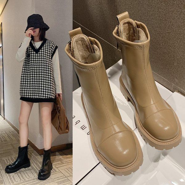 shoes woman flat boots booties ladies round toe boots-women winter footwear low mid calf elegant autumn rubber 2020, Black
shoes woman flat boots booties ladies round toe boots-women winter footwear low mid calf elegant autumn rubber 2020, Black