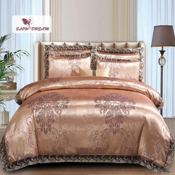bedding sets slowdream gold set jacquard duvet cover flat fitted sheet elastic band pillowcase home decor lace corner bed linen
bedding sets slowdream gold set jacquard duvet cover flat fitted sheet elastic band pillowcase home decor lace corner bed linen