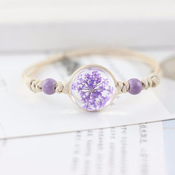 charm bracelets bohemia style glass ball woven bracelet for women handmade real dry flower diy beads summer jewelry gifts1, Golden;silver
charm bracelets bohemia style glass ball woven bracelet for women handmade real dry flower diy beads summer jewelry gifts1, Golden;silver