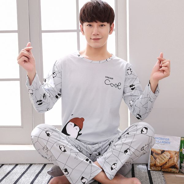 sleep lounge sleepwear men long sleeve o-neck cartoon pajamas male solid sleepwear pajama man pyjamas men winter pijama male 4xl q1216, Black;white
sleep lounge sleepwear men long sleeve o-neck cartoon pajamas male solid sleepwear pajama man pyjamas men winter pijama male 4xl q1216, Black;white