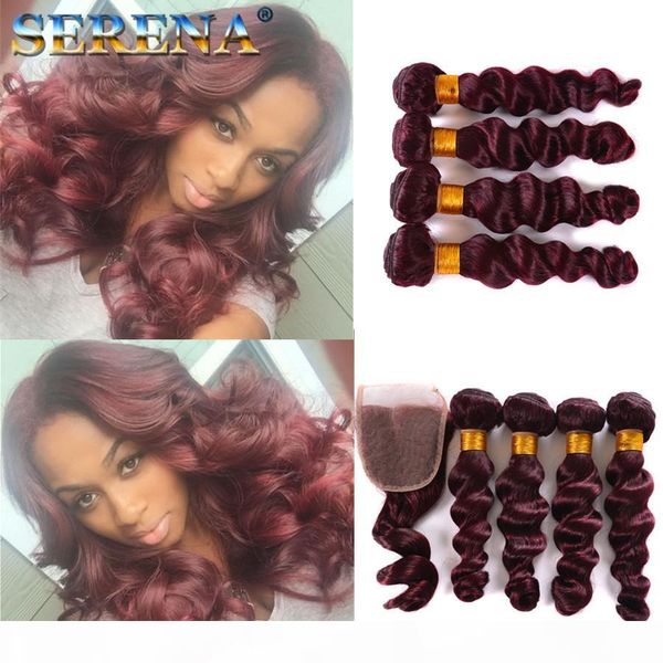 brazilian loose wave human virgin hair 99j burgundy red 4 bundles with closure human hair weft with closure weaves closure bundles, Black;brown
brazilian loose wave human virgin hair 99j burgundy red 4 bundles with closure human hair weft with closure weaves closure bundles, Black;brown