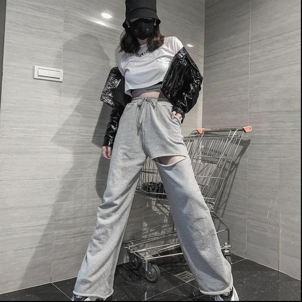 women wid leg pants casual hollow out drawstring pockets high street puls size sweatpants solid basic streetwear autumn 2020, Black;white
women wid leg pants casual hollow out drawstring pockets high street puls size sweatpants solid basic streetwear autumn 2020, Black;white