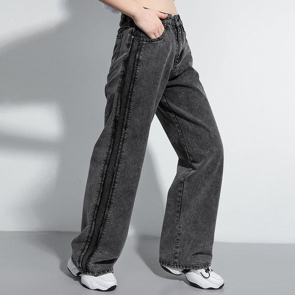 summer straight jeans personality elegant long trousers women high waist denim pants solid side striped pantalones mujer ta25391, Blue
summer straight jeans personality elegant long trousers women high waist denim pants solid side striped pantalones mujer ta25391, Blue