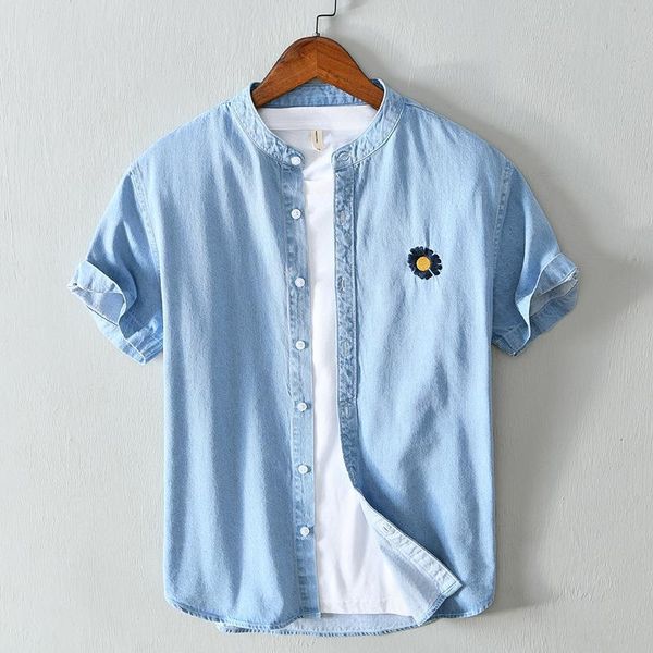 men blue denim shirts new summer thin short sleeve jean shirts good quality men pure cotton casual cowboy shirts y2901, White;black
men blue denim shirts new summer thin short sleeve jean shirts good quality men pure cotton casual cowboy shirts y2901, White;black