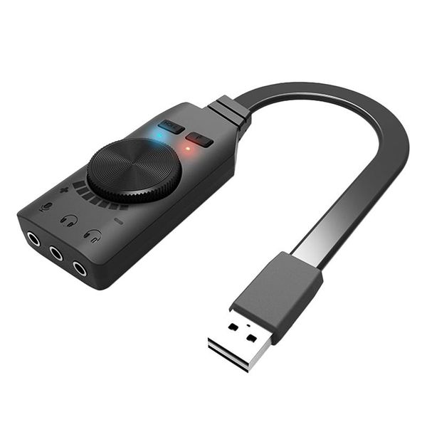 sound cards 7.1ch usb external card 3.5mm microphone headset 2 in 1 o converter with adjustable volume
sound cards 7.1ch usb external card 3.5mm microphone headset 2 in 1 o converter with adjustable volume