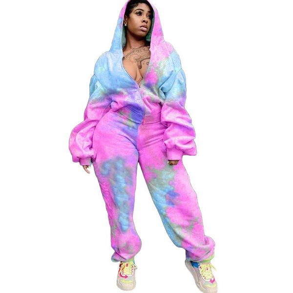 tie dye hoodie and pants set ladies two piece set hooded neck zipper v long sleeve loose pants suit outfits womens, Gray
tie dye hoodie and pants set ladies two piece set hooded neck zipper v long sleeve loose pants suit outfits womens, Gray
