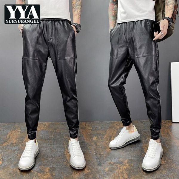 men's pants autumn winter men velvet pu leather black slim-fit elastic strawing male ankle length fashion casual streetwear
men's pants autumn winter men velvet pu leather black slim-fit elastic strawing male ankle length fashion casual streetwear