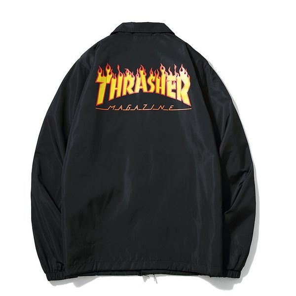 men and women thra flame sher thin section european and american street basic classic logo coach jacket 2121, Black;brown
men and women thra flame sher thin section european and american street basic classic logo coach jacket 2121, Black;brown