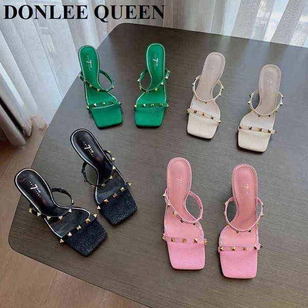 slippers modemerk klinknagel slippers vrouwen strand slide flip flops vierkante teen hoge hak schoenen fluorescerende groene sandalen smalle, Black
slippers modemerk klinknagel slippers vrouwen strand slide flip flops vierkante teen hoge hak schoenen fluorescerende groene sandalen smalle, Black