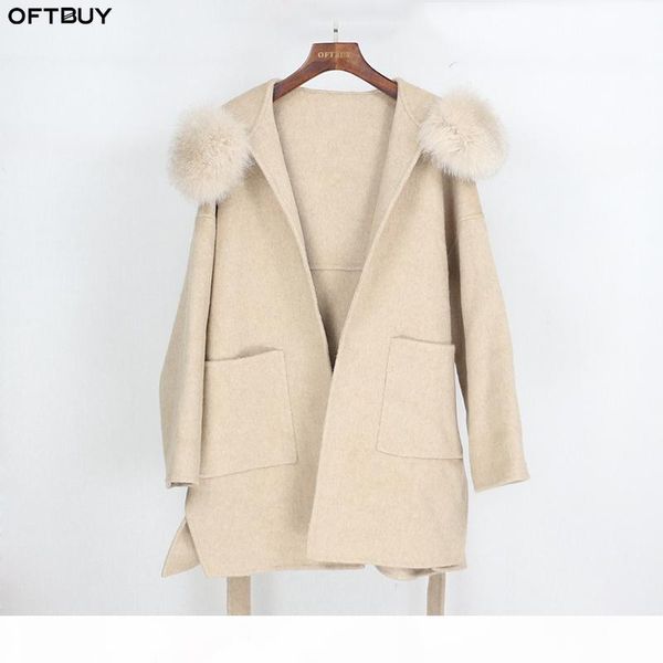 oftbuy 2020 real fur coat winter jacket women loose natural fox fur collar cashmere wool blends outerwear streetwear oversize, Black
oftbuy 2020 real fur coat winter jacket women loose natural fox fur collar cashmere wool blends outerwear streetwear oversize, Black