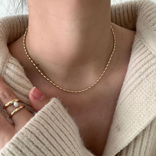aomu 2021 new korean temperament simple design metal beads necklace for female fashion clavicle chain jewelry gifts, Silver
aomu 2021 new korean temperament simple design metal beads necklace for female fashion clavicle chain jewelry gifts, Silver