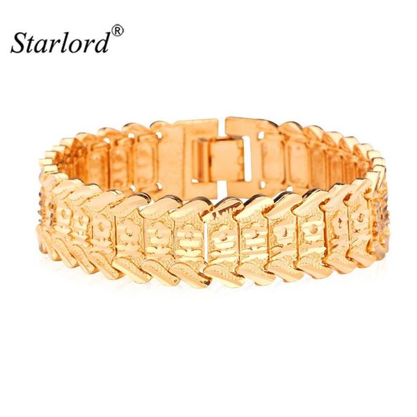 starlord big chain link bracelet &flower pattern 17mm width fashion gold color bracelet 20cm for women accessories h424, Black
starlord big chain link bracelet &flower pattern 17mm width fashion gold color bracelet 20cm for women accessories h424, Black