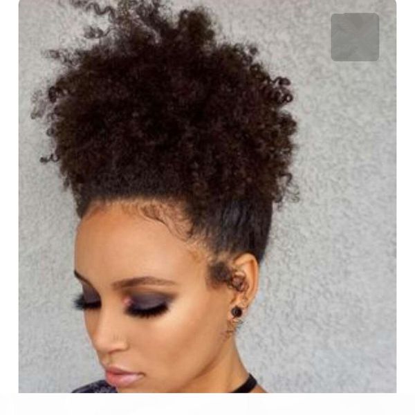 afro puff kinky curly human hair ponytail short curly hair hairpieces with elastic drawstring clips for african american women 120g, Black
afro puff kinky curly human hair ponytail short curly hair hairpieces with elastic drawstring clips for african american women 120g, Black