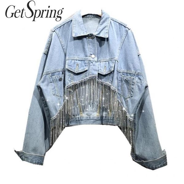 getspring women coat diamond tassel patchwork irregular coats jackets women asymmetry vintage all match blue jean jackets women 201210, Black;brown
getspring women coat diamond tassel patchwork irregular coats jackets women asymmetry vintage all match blue jean jackets women 201210, Black;brown