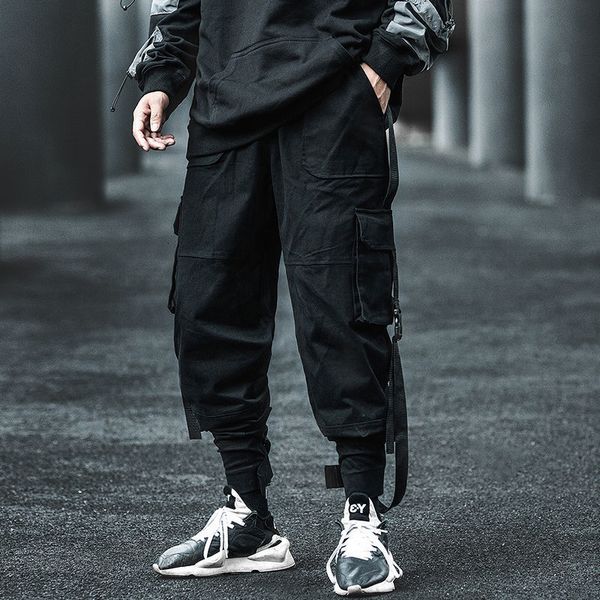 hybskr men's black straight harem korean man loose trousers 2020 autumn new streetwear male fashion casual cargo pants
hybskr men's black straight harem korean man loose trousers 2020 autumn new streetwear male fashion casual cargo pants