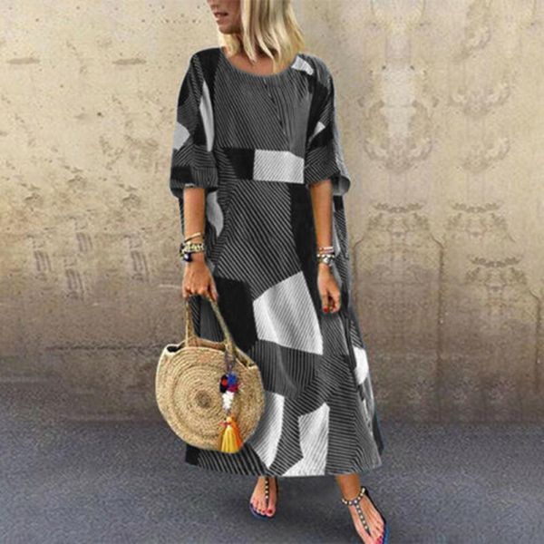 straight boho dress women 2021 women's batwing long shirt casual stripe summer plus dresses robe longue femme ete, Black;gray
straight boho dress women 2021 women's batwing long shirt casual stripe summer plus dresses robe longue femme ete, Black;gray