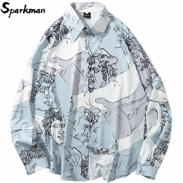 2020 streetwear shirt men characters print loose hawaiian shirt hip hop harajuku long sleeve thin summer autumn new, White;black
2020 streetwear shirt men characters print loose hawaiian shirt hip hop harajuku long sleeve thin summer autumn new, White;black
