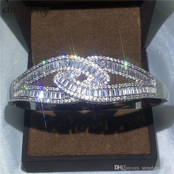 choucong cross design bracelet diamond s925 sterling silver engagement wedding bangle for women gift fashion accessaries, Golden;silver
choucong cross design bracelet diamond s925 sterling silver engagement wedding bangle for women gift fashion accessaries, Golden;silver