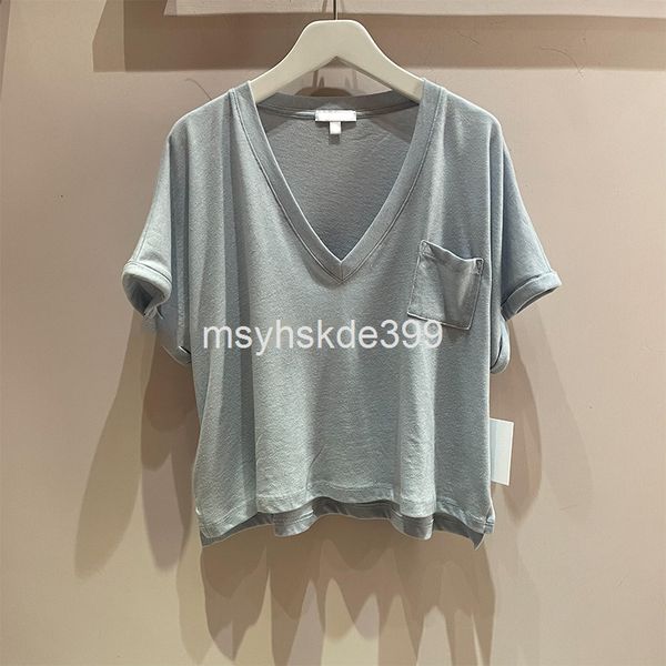 women's t-shirt 6365 niche design spring and summer short pocket v-neck cotton versatile sleeve t-shirt women's fashion top, White
women's t-shirt 6365 niche design spring and summer short pocket v-neck cotton versatile sleeve t-shirt women's fashion top, White