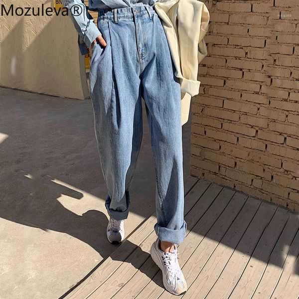 mozuleva streetwear high waist denim jeans for women spring loose harem jeans pants female irregular pantalon femme 20201, Blue 
mozuleva streetwear high waist denim jeans for women spring loose harem jeans pants female irregular pantalon femme 20201, Blue