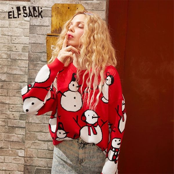 elfsack snowman jacquard korean women knit pullover sweaters, autumn elf christmas full sleeve,casual girly daily soft 201225, White;black
elfsack snowman jacquard korean women knit pullover sweaters, autumn elf christmas full sleeve,casual girly daily soft 201225, White;black