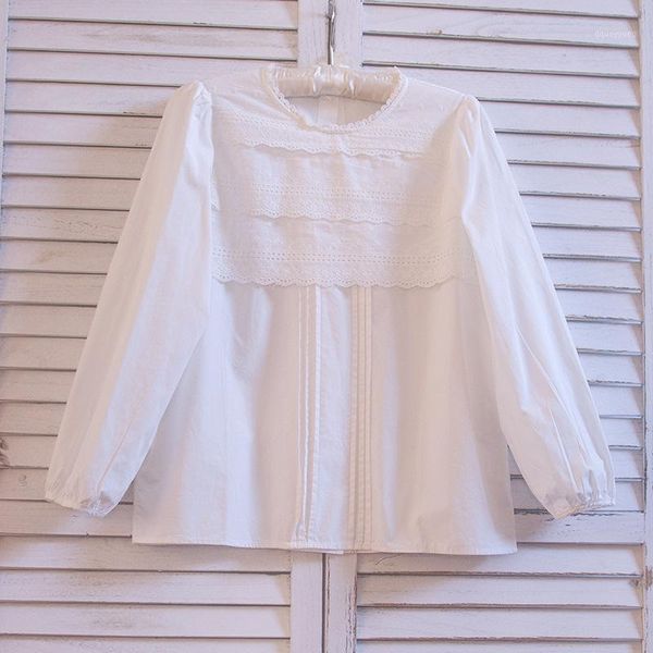 women's blouses & shirts 2021 autumn blouse japanese mori women's retro lace stitching wood ears long-sleeved women base1, White
women's blouses & shirts 2021 autumn blouse japanese mori women's retro lace stitching wood ears long-sleeved women base1, White