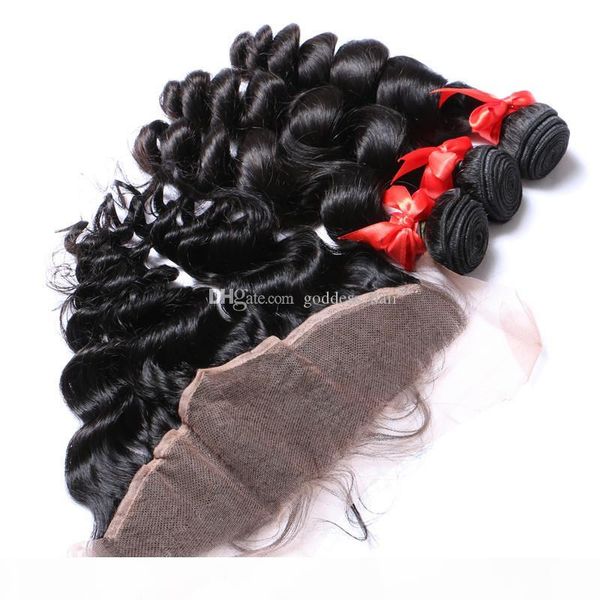 loose wave lace frontal with hair extensions loose curly 9a hair weaves with ear to ear lace frontal 4pcs lot, Black
loose wave lace frontal with hair extensions loose curly 9a hair weaves with ear to ear lace frontal 4pcs lot, Black