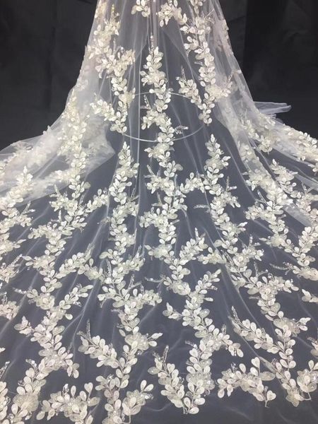 ribbon french net lace fabric syj-59282 selling nigerian with beads for party dress, Pink;blue