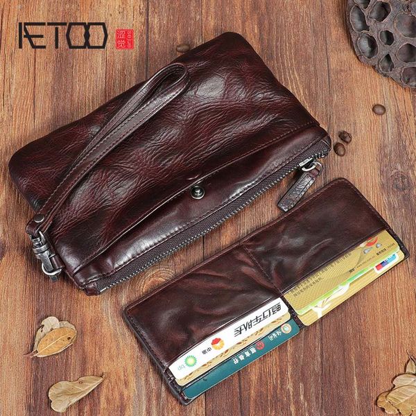 hbp aetoo original handmade genuine leather long wallet vintage wrinkled leather multi-function large trend buckle wallet men, Red;black
hbp aetoo original handmade genuine leather long wallet vintage wrinkled leather multi-function large trend buckle wallet men, Red;black