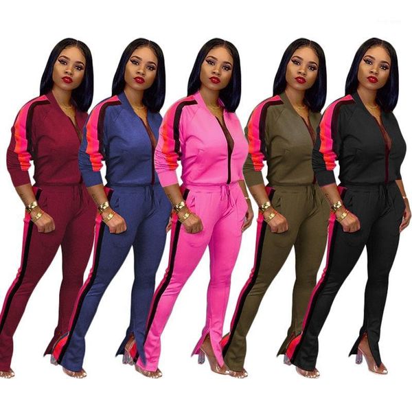 2019 new autumn winter women's o neck zipper full sleeve full length pants two piece set outfits club sportwear s36951, White
2019 new autumn winter women's o neck zipper full sleeve full length pants two piece set outfits club sportwear s36951, White