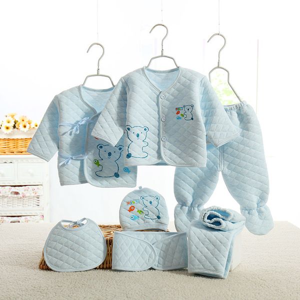 2020 new newborn color cotton warm seven-piece children's underwear underwear cartoon gift box set newborn gift, White
2020 new newborn color cotton warm seven-piece children's underwear underwear cartoon gift box set newborn gift, White