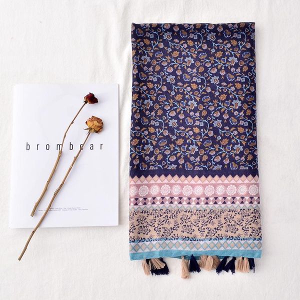 ouoi new travel long sunscreen shawl bohemian scarf retro ethnic cotton scarf women women winter, Blue;gray
ouoi new travel long sunscreen shawl bohemian scarf retro ethnic cotton scarf women women winter, Blue;gray