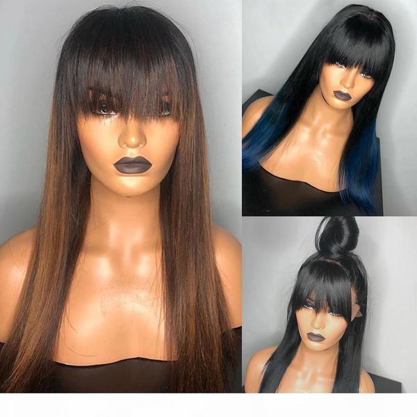 blue wig ombre lace front bang wig colored synthetic hair cosplay wigs with bang 13x4 brown color straight lace frontal wigs, Black
blue wig ombre lace front bang wig colored synthetic hair cosplay wigs with bang 13x4 brown color straight lace frontal wigs, Black