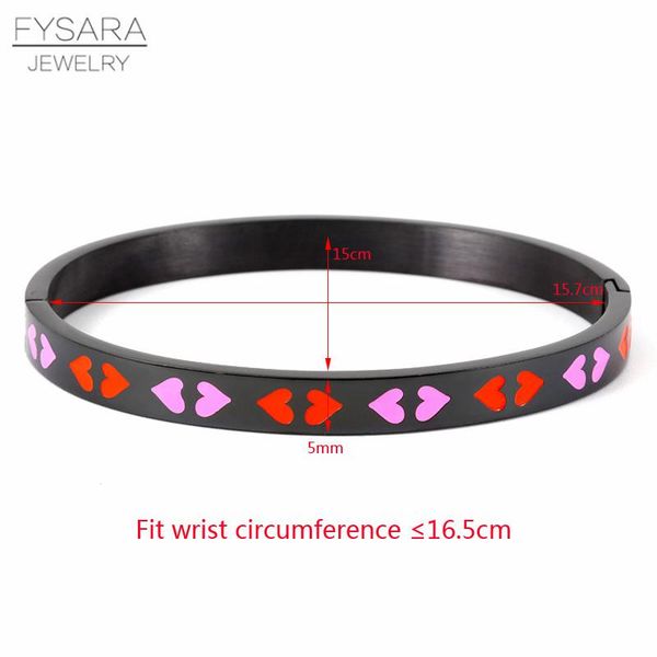 fysara double heart enamel bracelet bangles for women titanium steel charm cuff bangle statement punk jewelry multi color wmtlsc, Black
fysara double heart enamel bracelet bangles for women titanium steel charm cuff bangle statement punk jewelry multi color wmtlsc, Black